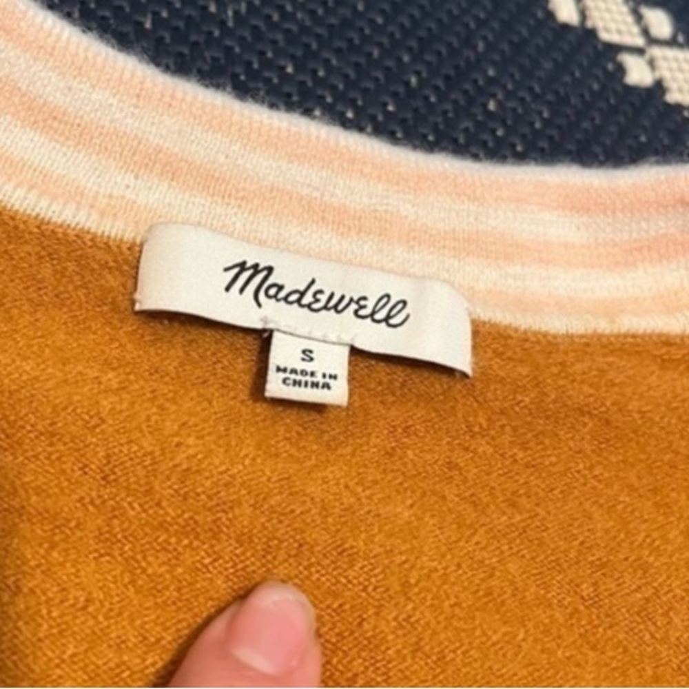 Madewell Colorblock Polo Sweater,
100% merino wool, size XS - Picture 3 of 12